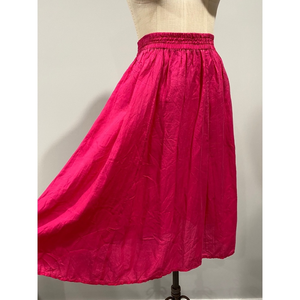 Vintage Lightweight Nylon Midi Skirt Size M